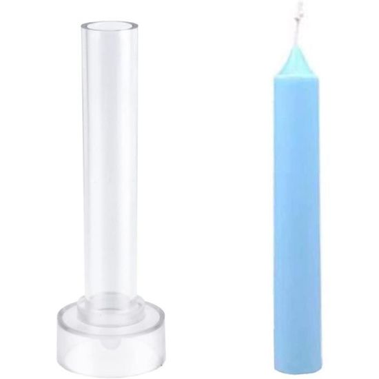 Moule à Bougie Cylindrique En Plastique Nervuré De 15,2 Cm