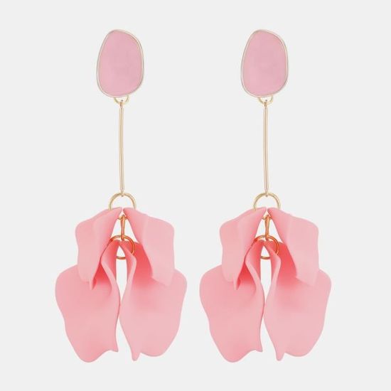 Boucles doreilles roses de résine de larme de conte de fées - France