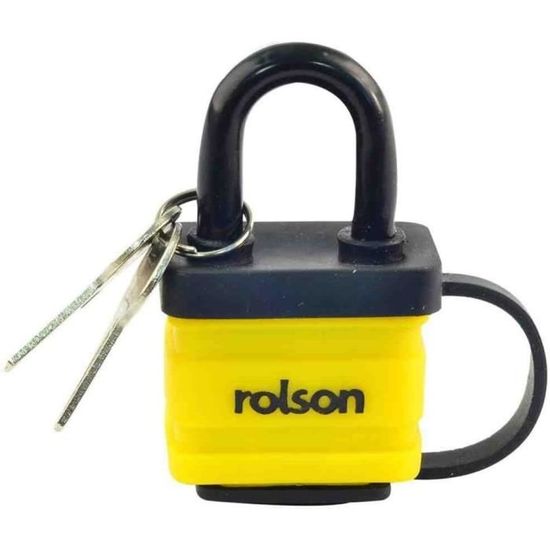 Cadenas Stratifié 40mm Résistant Aux Intempéries - Acier Recouvert De Plastique, 2 Clés, Pour Usage Extérieur