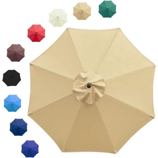 Telo Di Ricambio Per Ombrellone Da 200/270/300cm, 6/8 Costole Copertura Di Ricambio Per Ombrellone Impermeabile, Anti-ultravioletto Tessuto Di Ricambio (solo Baldacchino)(Colore:Verde,Misurare:2m/6.5f