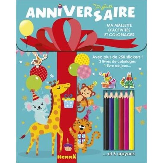 Livre Ma Mallette D Activites Et Coloriages Joyeux Anniversaire Cdiscount Librairie