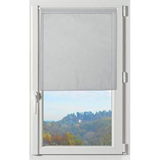 Linder 0323 //15//415 Paire de Vitrages Droits Etamine Champagne Passe Tringle 45 x 60 cm