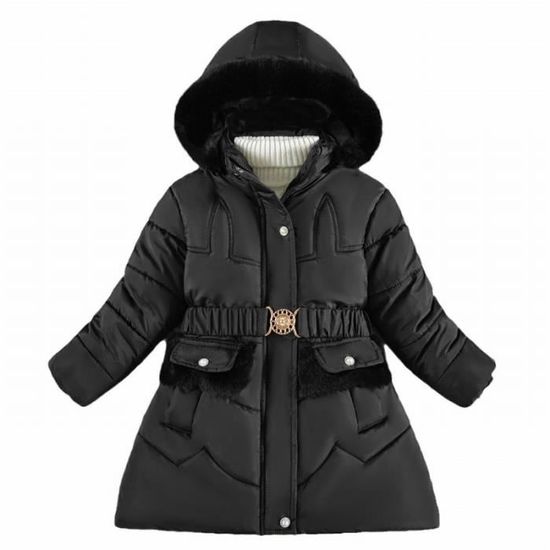 Manteau Femme Hiver Mi-long Coupe-vent à Capuche - KJEHOME - Dark Vert