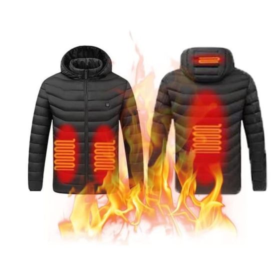 Gilet Chauffant USB Doudoune Électrique 4 Zones De Chauffage - 3 Températures, Léger Et Lavable Pour Homme Et Femme