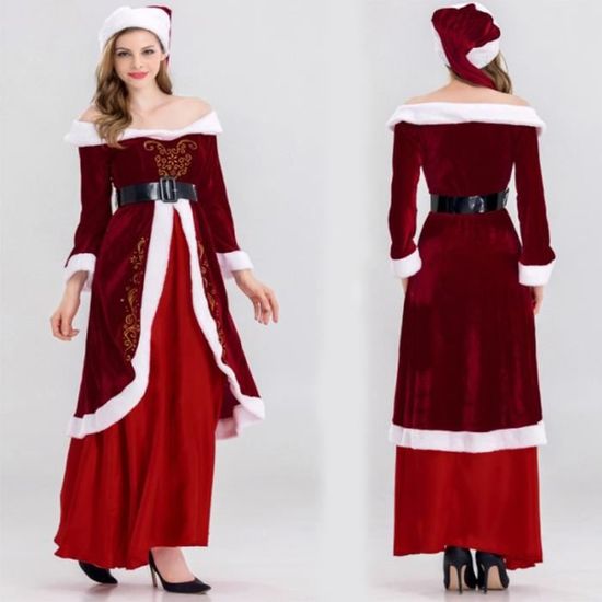 M re No l Robe ANNEFLY Col V Patineuse Princesse Manche Longue