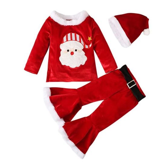 Robe Noel Fille,Tenue De Noel Bebe Fille Nouvel Robe Manche Longue