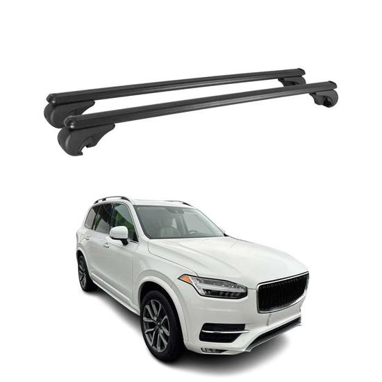 Barres Transversales Aluminium Porte Bagages Barres De Toit Aluminium Pour Volvo V50 2004-2012 - Modèle FLY, Support 75 Kg Barres Toit Aluminium FLY