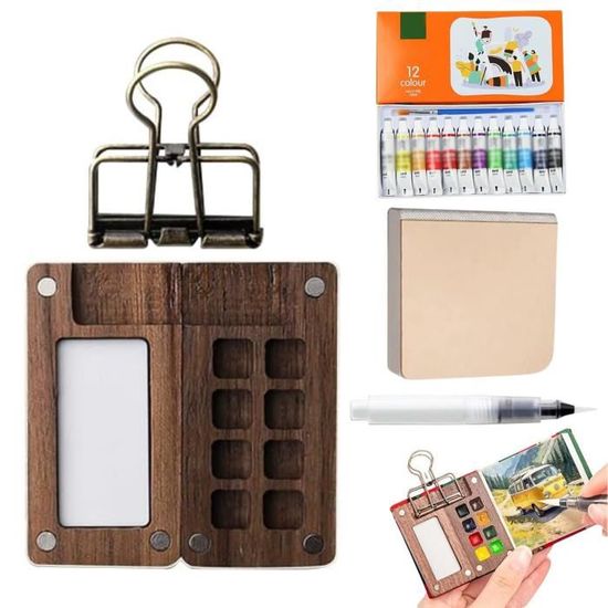 Tobios Mini kit de voyage pour aquarelle – Palette de peinture