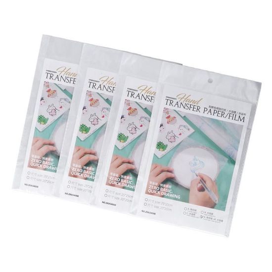 Craspire 4 Feuilles Stabilisateur Hydrosoluble Noël Pré-imprimé – Motifs Festifs Pour Broderie Main & Machine, Transfert Facile à Découper, Idéal Débutants Couture DIY