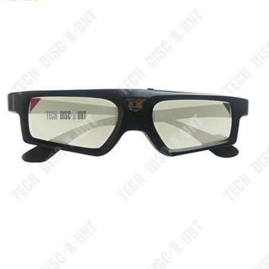 Pack De 4 Lunettes 3D Actives Rechargeables - Compatibles DLP-Link, XGimi, Jmgo - Fréquence 144 Hz Pour Gaming Et Cinéma - 9