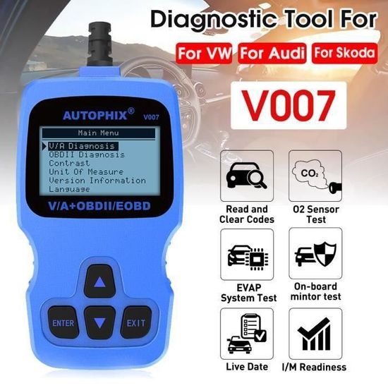 Scanner Diagnostic Moto M7 - Compatible 70+ Marques (Honda, Harley...) - Lecture Codes ABS, Réinitialisation, VIN Auto - Écran 5" - 2