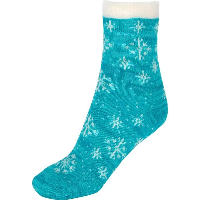 YAKTRAX Chaussettes d'intérieur Black Star - Mixte - Bleu - Taille 35/41
