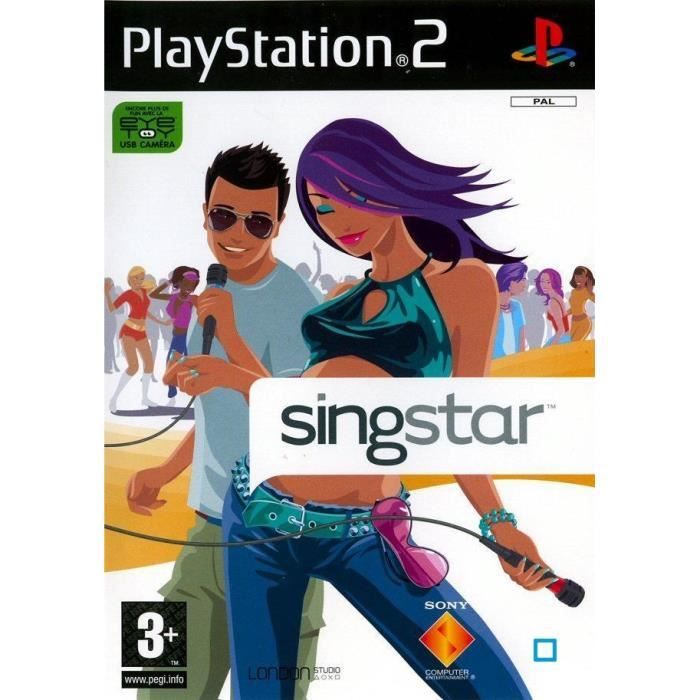 Singstar + 2 Micros PS2 (7 Titres En Français)
