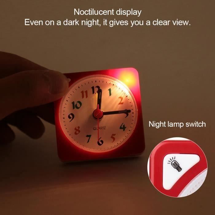 Mini Réveil Analogique De Voyage - Alarme Progressive Et Silencieuse