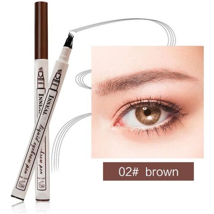 Crayon imperméable de stylo de sourcil d'eye-liner de sourcil d'oeil avec le cosmétique de maquillage de brosse