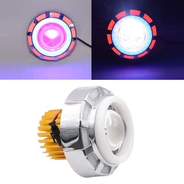 FE Haut - Bas Faisceau LED phares pour moto Angel Eyes White Devil Eye _bei206 - FEYIA0209A4376
