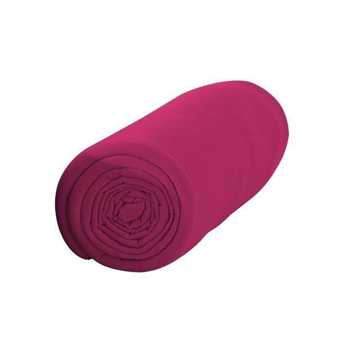 TODAY Drap housse 100% coton - 90 x190 cm - Jus de myrtille