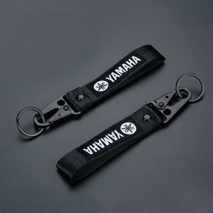 Protege Cadre,Porte clés brodé chaîne Collection porte clés pour Yamaha Kawasaki Ducati Honda Suzuki moto porte - Type YAMAHA BLACK