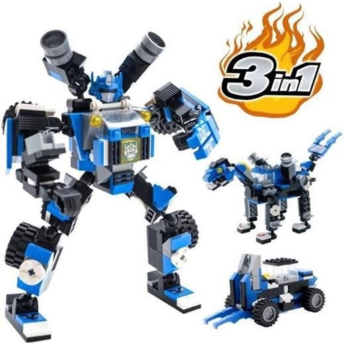 Robot Set de Construction - 3 en 1 Set créatif divertissant - pour 6 à 12 Ans Cadeau Jouet Enfants