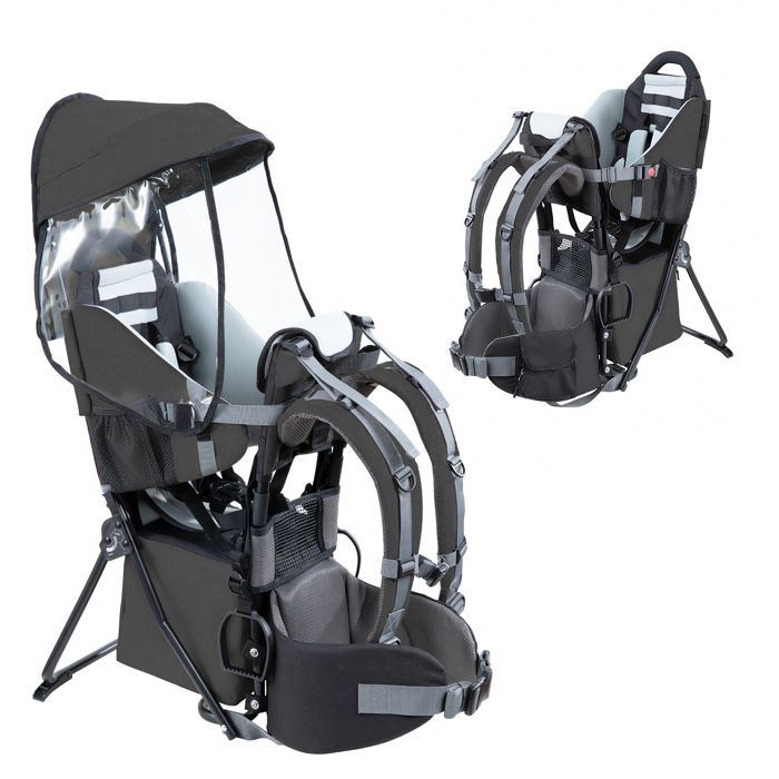 Porte Bébé Randonnée Ergonomique Support Dorsal Noir