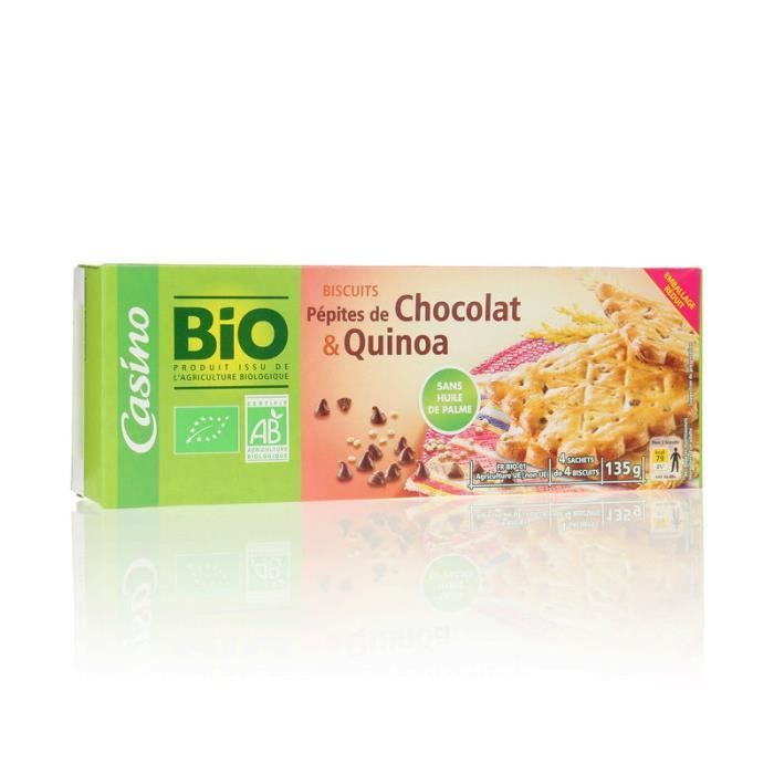 BOUVARD BISCUITS Biscuit pépites de chocolat et quinoa - 135 g