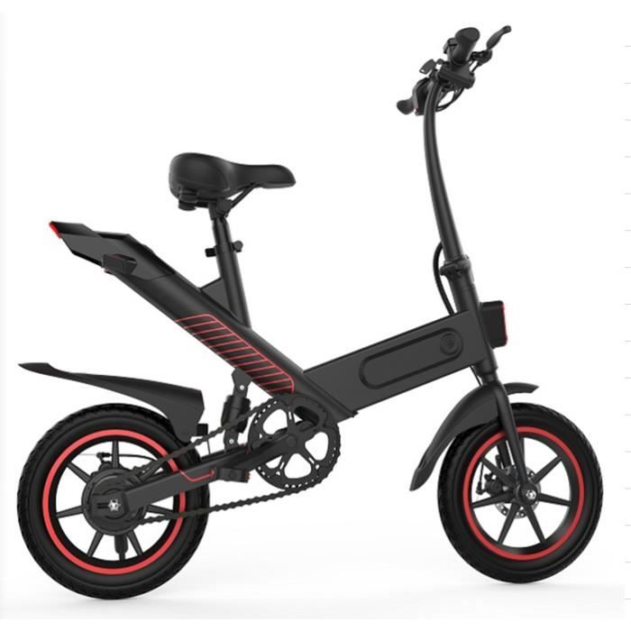 CHIRREY Y1-14 Vélo Électrique Pliant 350W Moteur Haute Vitesse 36V 6AH Batterie Au Lithium NOIR