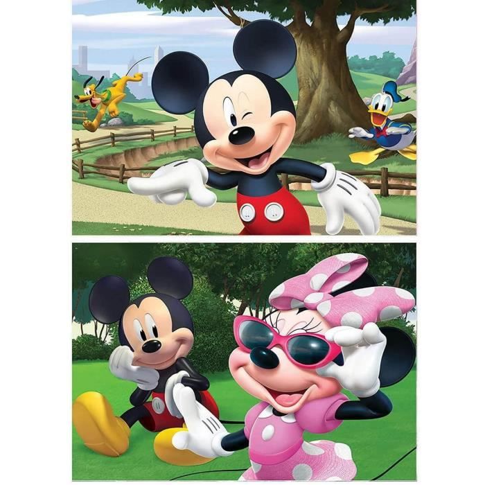 Puzzles 2 x 20 pièces : Mickey et ses amis Coloris Unique