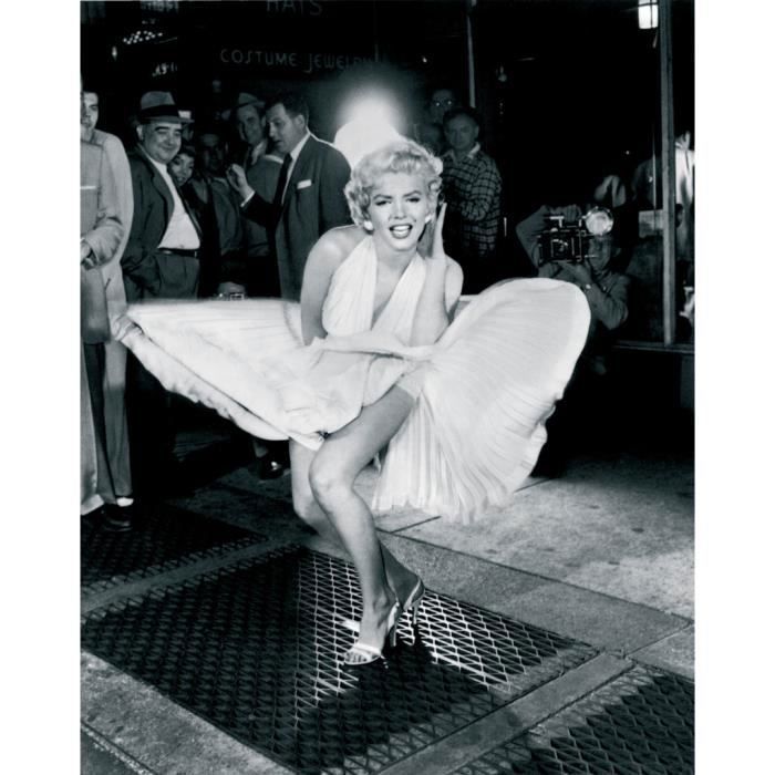 Poster Affiche Marilyn Monroe Photo Celebre Robe Blanche Star 61cm x 77cm