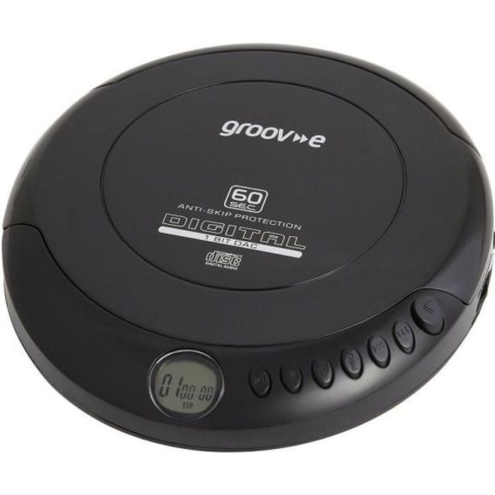 Groov-e GVPS110BK Numérique Rétro Série Portable Lecteur Cd Personnel Walkman