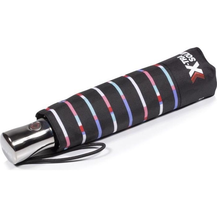 Isotoner Parapluie femme x-tra solide anti retournements rayure mikado