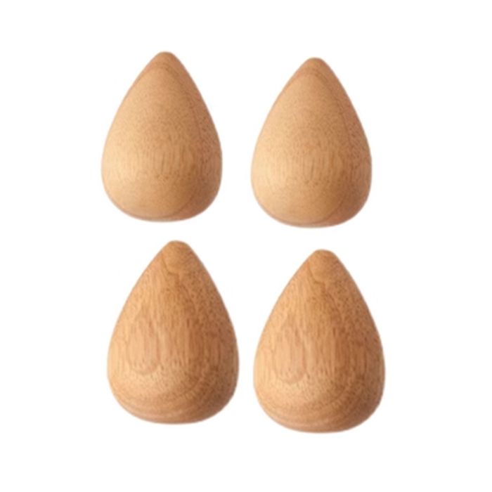 4PCS Patère en bois en Forme de Goutte d'Eau-bois