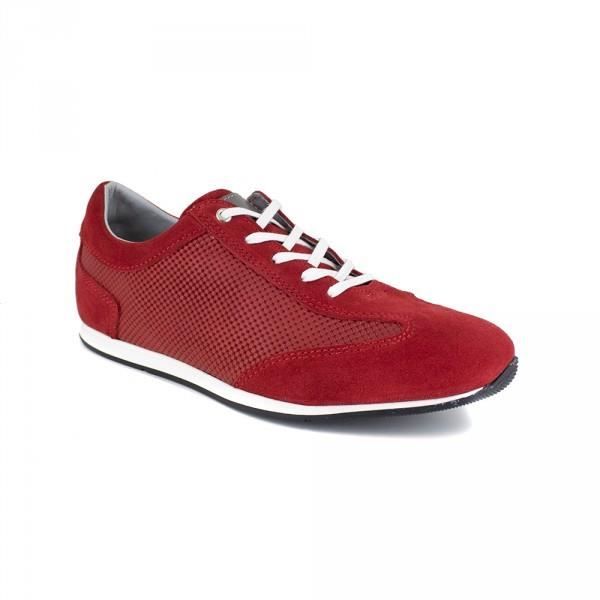 Basket J.Bradford Cuir Rouge JB-TEAHUPO - Couleur - Rouge