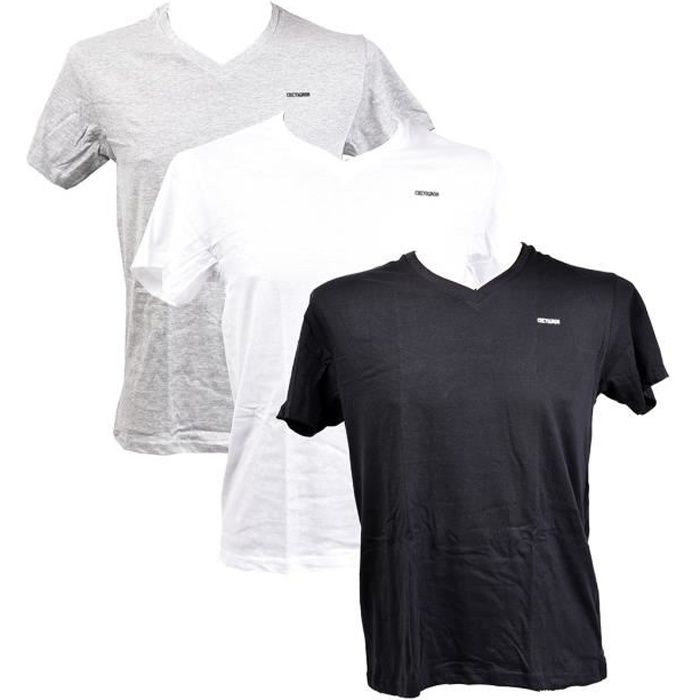T shirt homme CHEVIGNON en Coton Confort et Qualité Pack de 3 T Shirts TADEK Col V XXL