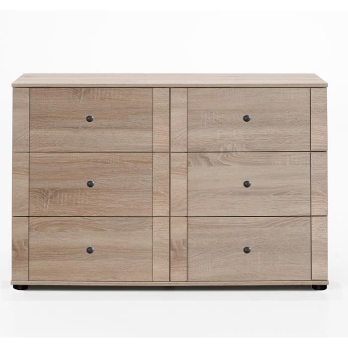 Chambre adulte en panneaux de particules coloris blanc - Dim : 180 X 200 cm .