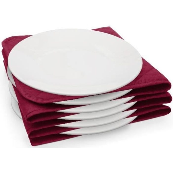 RIVIERA & BAR - Chauffe-assiettes 30x30cm bordeaux - qca307