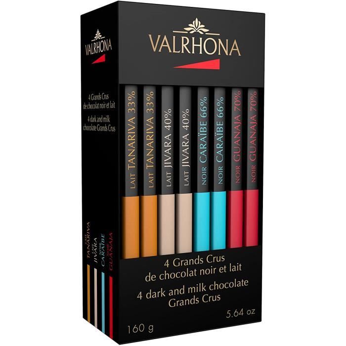 Valrhona - Le Coffret de Grands Crus - 8 Tablettes - 160g