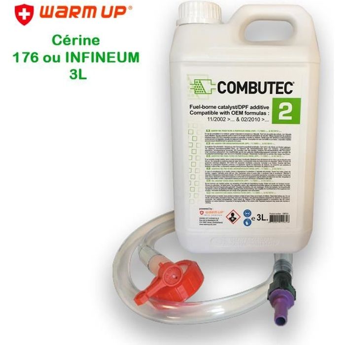 Additif FAP Cérine 176 ou INFINEUM 7995 Vert kit de remplissage Warm Up Combutec 2 3 Litres