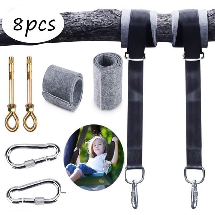 Yangbaga - Ensemble d'accessoires -Lot de 2 Sangles Hamac Suspendu Kit de Fixation Ultra Résistant-Balançoire Hamac Arbre 5 * 120cm