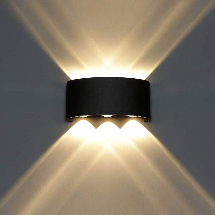 APPLIQUE MURALE LAMPE Couloir IP44 LED Verre Lumière de Salle Bain