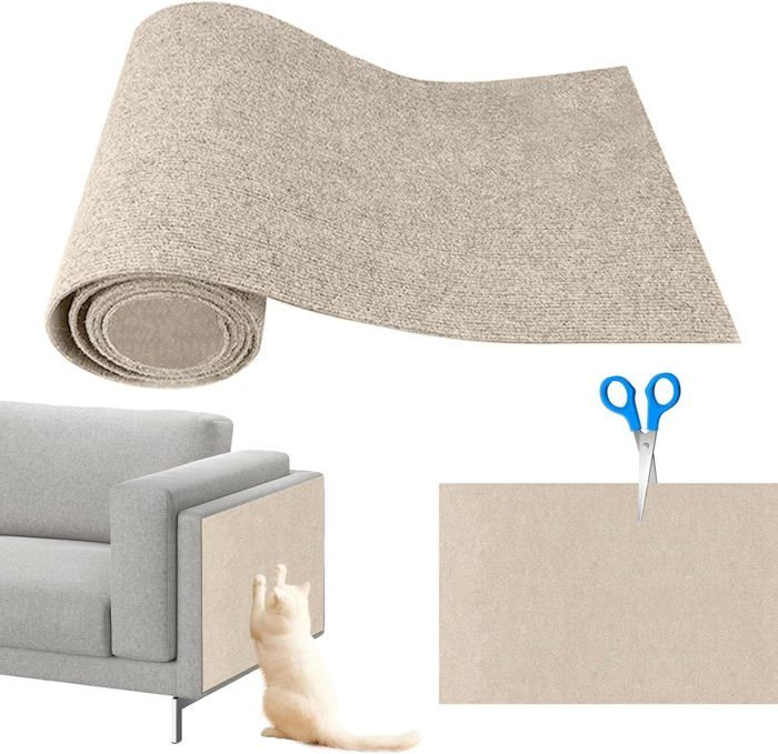 Meilleurs prix pour Tapis Griffoir Autocollant Pour Chat, Mur À Griffer, Mur Pour Chat, Arbre À Chat (Crème, 40 X 100 Cm)[M850]