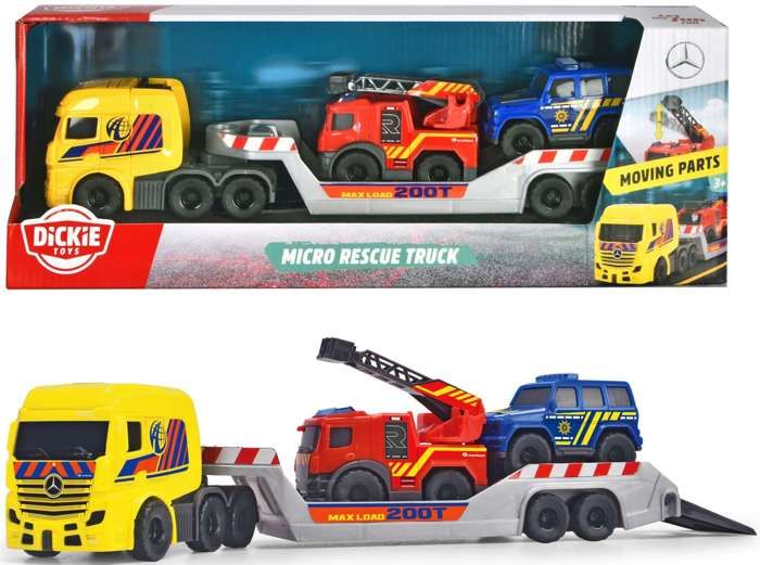 Jouet - Dickie - Mini camion avec remorque - Camion de pompiers - Véhicule tout-terrain - 3 ans et plus