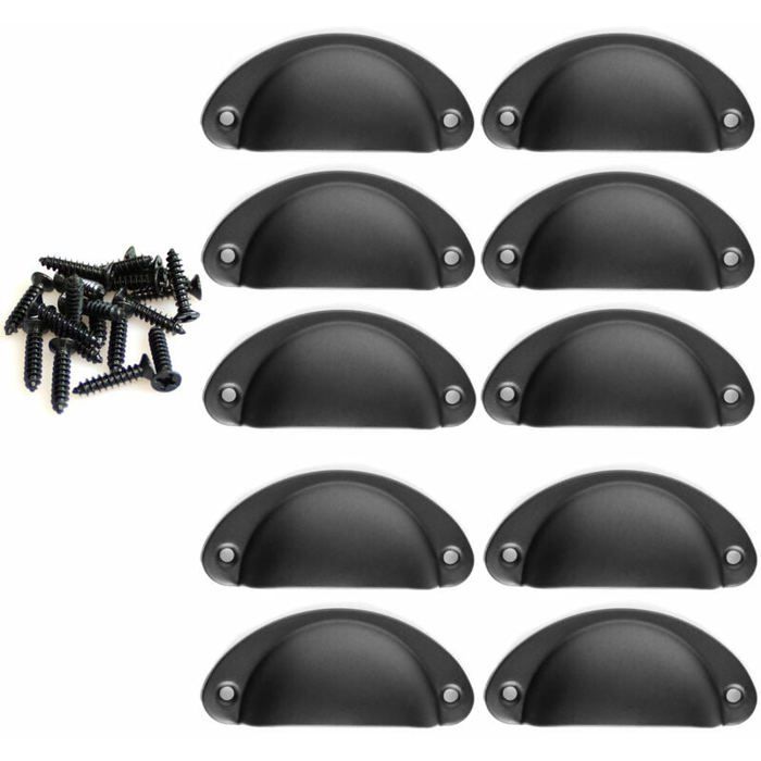 Lot De 10 Poignée De Coquille Vintage Pour Tiroir Armoire Meuble