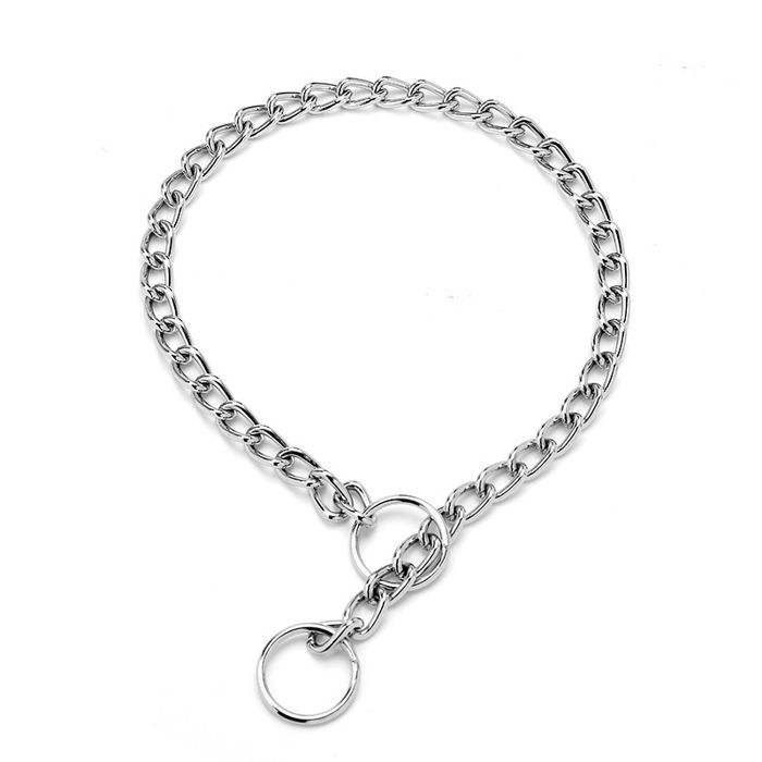 Meilleurs prix pour Collier pour chien en fer sans soudure, résistant aux morsures, collier en métal pour animaux de compagnie, collier pour chien et