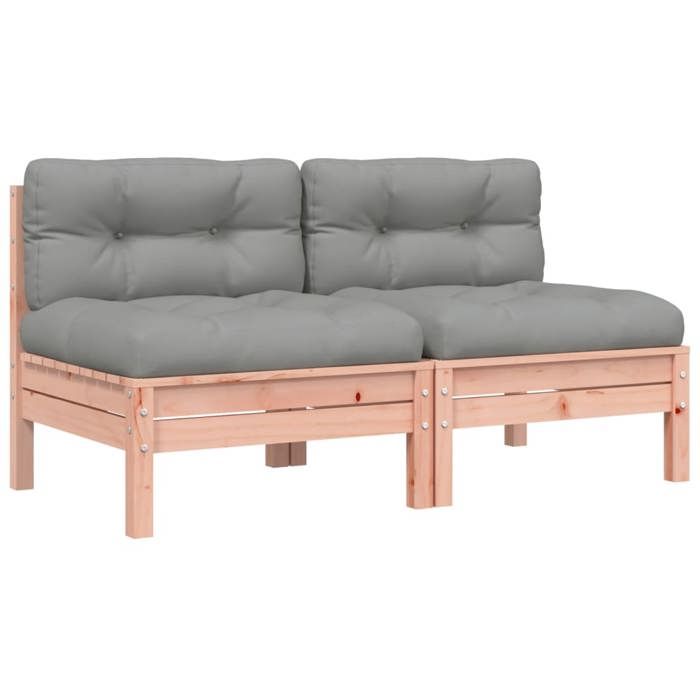 2025 RemiseCanapé dangle extérieur Canapé de jardin sans accoudoirs et coussins 2 pcs Bois douglas - 1parcel SJ8468952