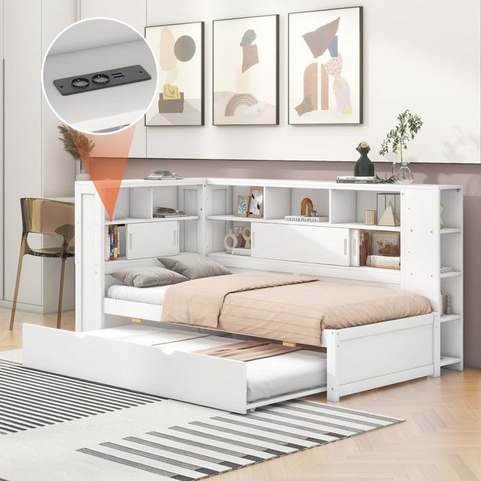 Canapé 3 Places Convertible En L Avec Rangement - Gris Lin - Fonction Couchage Et Porte-gobelets - 8