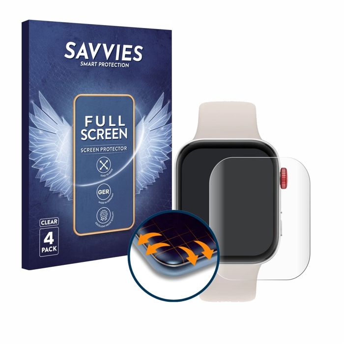 Savvies Displayschutzfolie Fullscreen Schutzfolie für Polar Grit X2 Pro, 4 Stück, 4 Stück