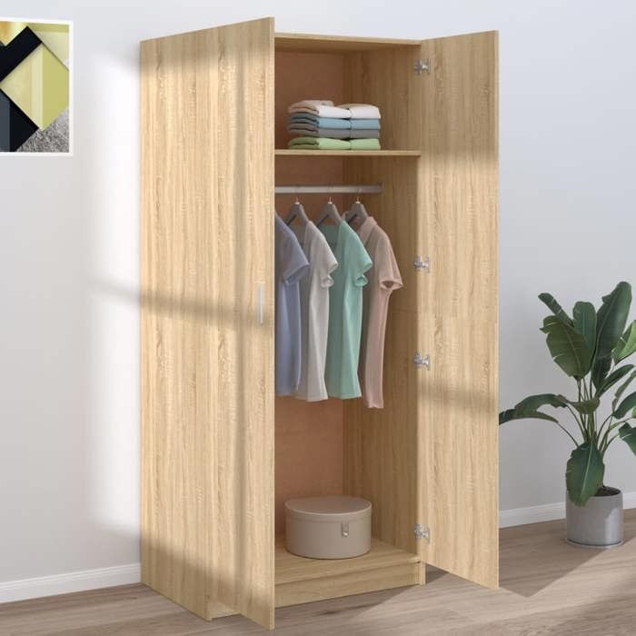 Bon plan Meuble Penderie Dressing - JILI HOT - Garde-robe Chêne sonoma 80x52x180cm - Bois d’ingénierie Thome7462324