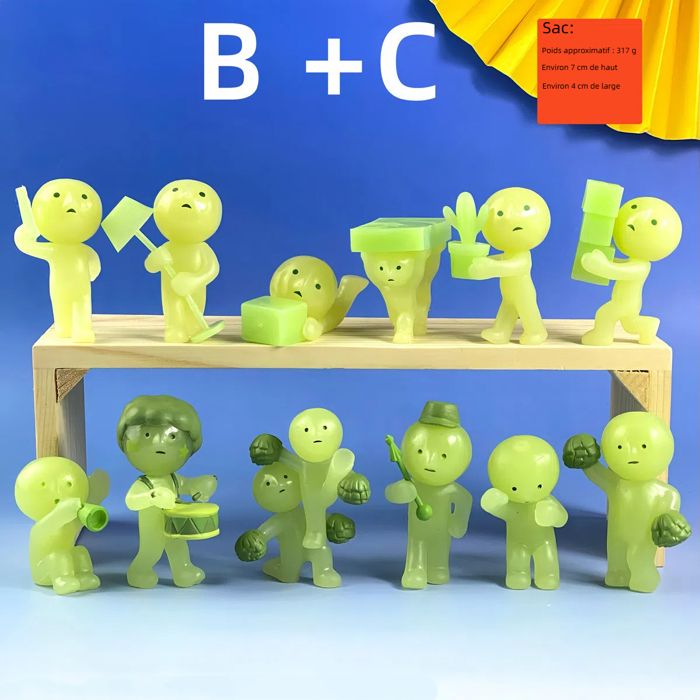 Vordpe Lot de 6 figurines miniatures lumineuses en résine fantômes pour décoration de jardin, scènes de micro paysage, décoration d'intérieur Vordpe Lot de 6 figurines miniatures lumineuses en résine fantômes pour décoration de jardin, scènes de micro paysage, décoration d'intérieur