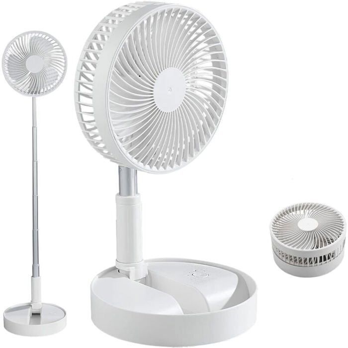 Ventilateur Portable avec Télécommande Silencieux et Pliable Batterie Rechargeable 7200 mAh Charge USB - Handeiu