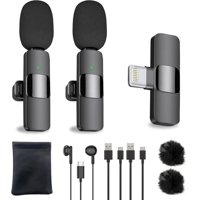 Micro Telephone Micro Cravate sans Fil pour iPhone,Mini Micro Telephone Portable ...